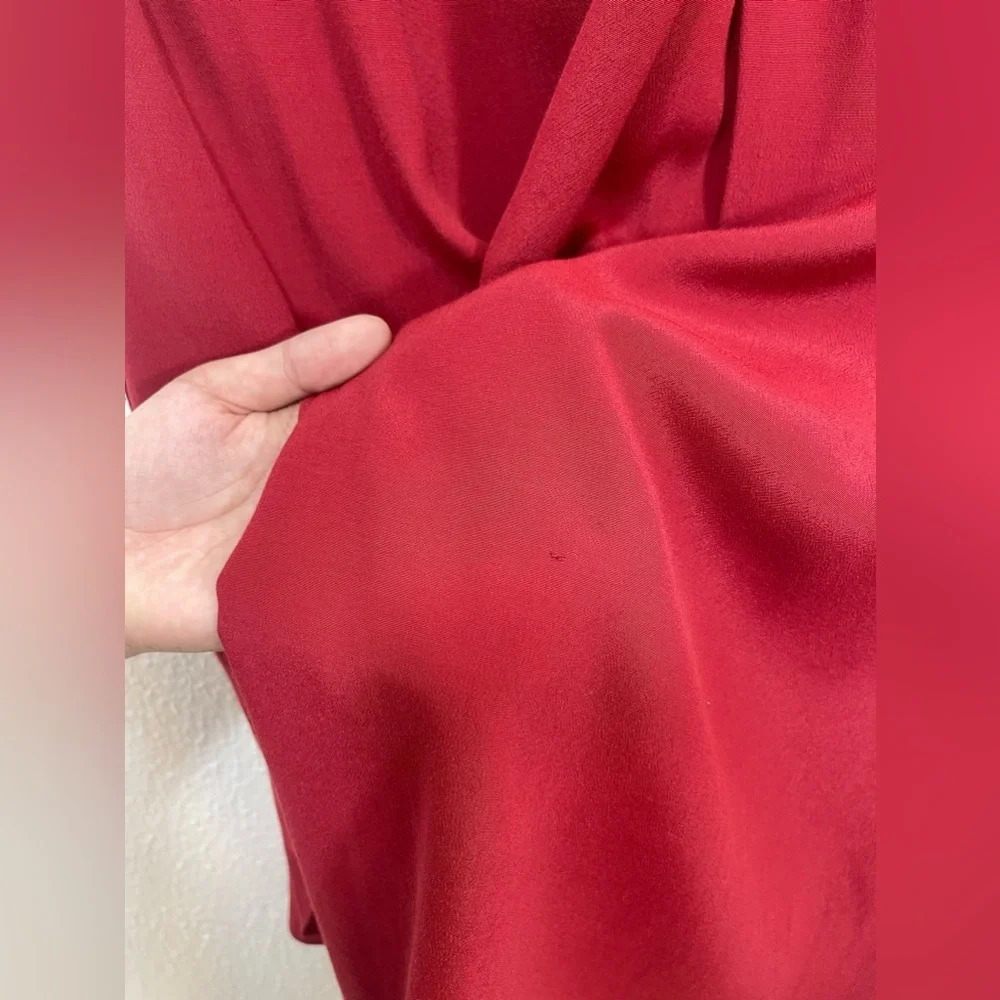 Madewell Bicoastal Tunic Dress Crimson Red Women’s Size Medium Oversized Relaxed - Picture 14 of 16